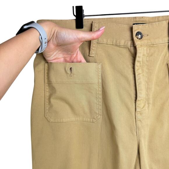 J. Crew Sailor Slim Wide Leg Chino Pants Honey Brown Cropped Academia Workwear - Picture 7 of 10